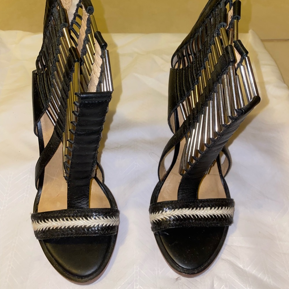 LAMB cage sandal heel